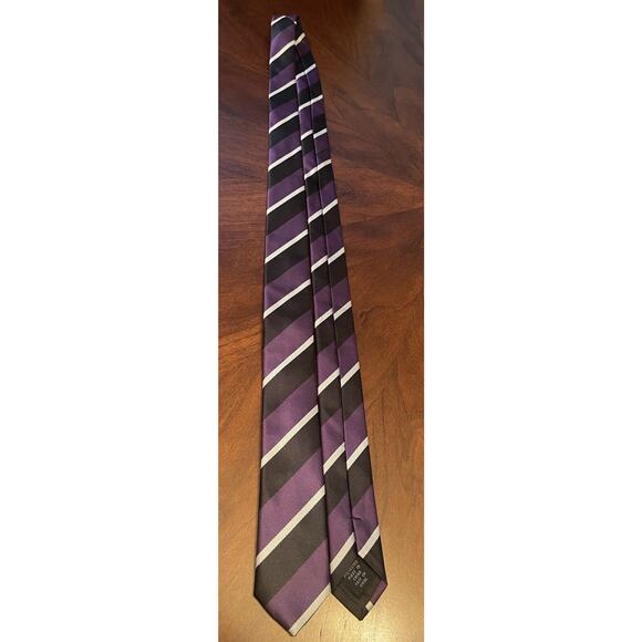 Aldo Purple Black Gray 100% Polyester Men’s Neck Tie Made In China - Picture 3 of 9